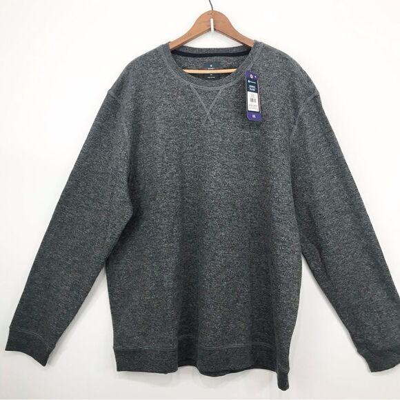 Member’s Mark Charcoal Gray Thermal Crewneck Pullover Sweatshirt NEW - Picture 1 of 16